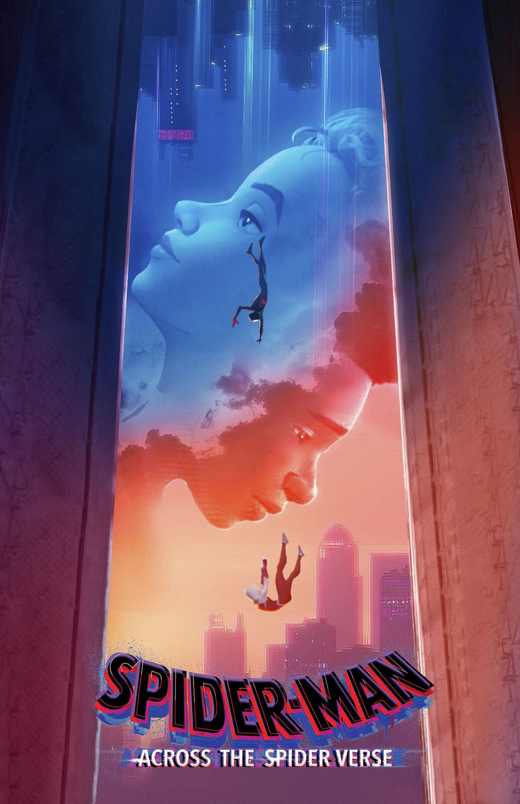 AA3979 Spider Man Across the Spider Verse Film 2023 Neon Movie Poster 11×17