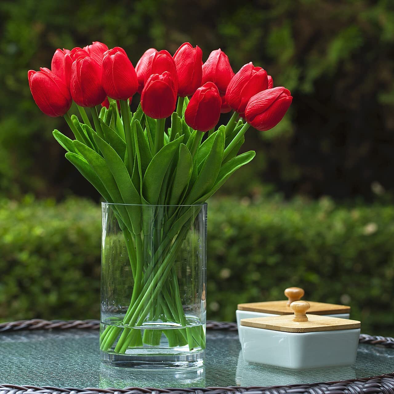 10/20pcs Hawesome Artificial Latex Tulips Flowers Faux Tulip Stems PU Real Touch