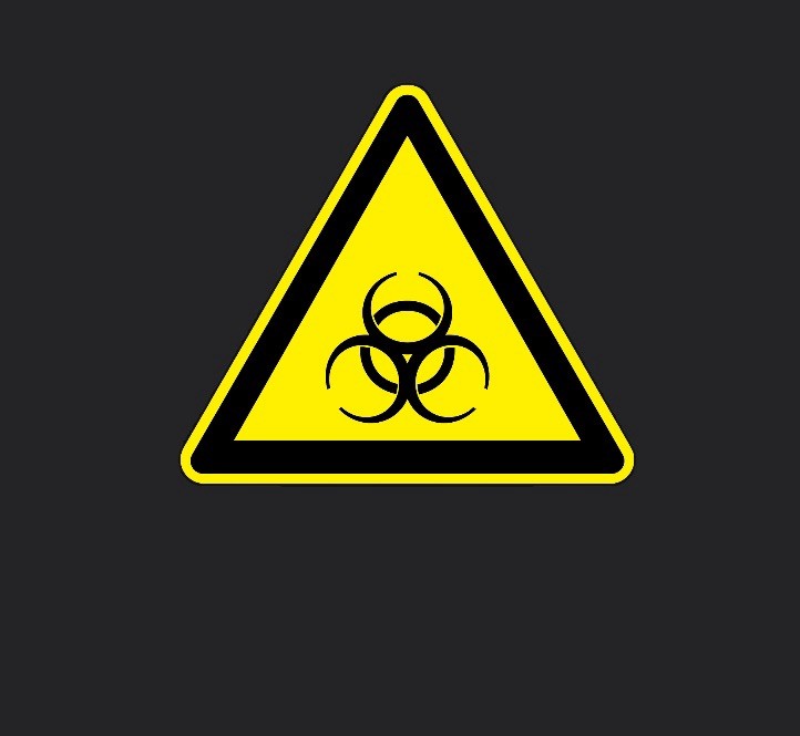New 3” Wide Biohazard Vinyl Decal Sticker Waterproof