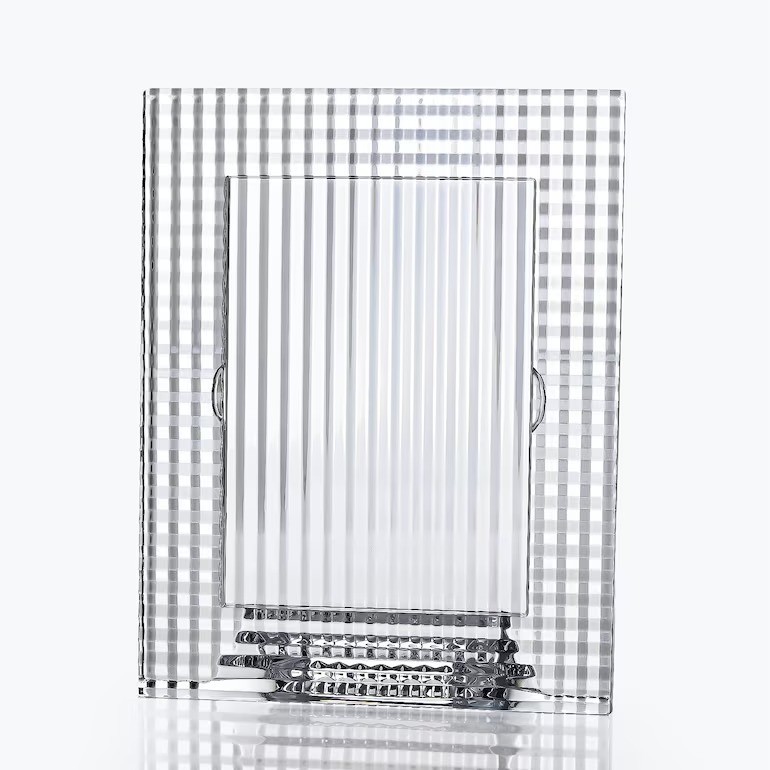 Baccarat Eye Clear Crystal Photo Picture Frame 9.25&Prime; French Art Glass No Box