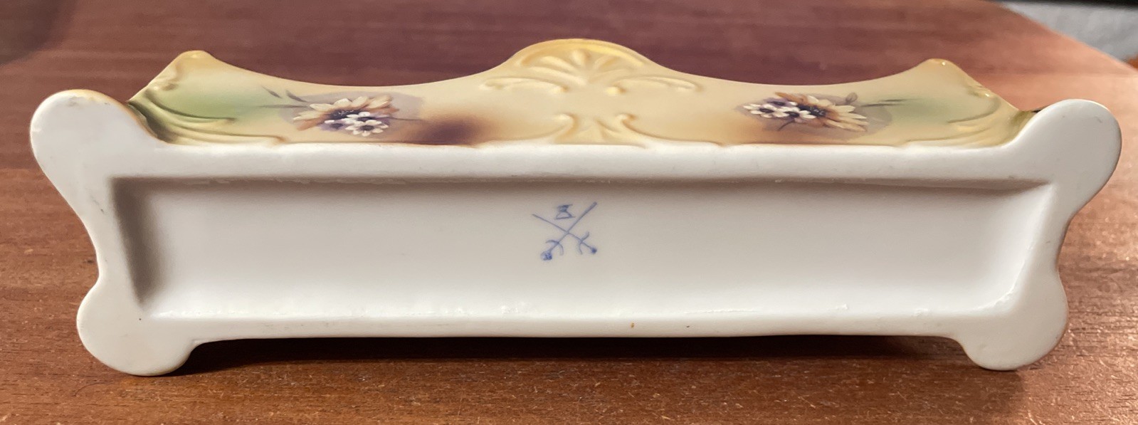 Vintage Envelope Letter Napkin Holder Floral Flowers Ceramic Painted Floral Art