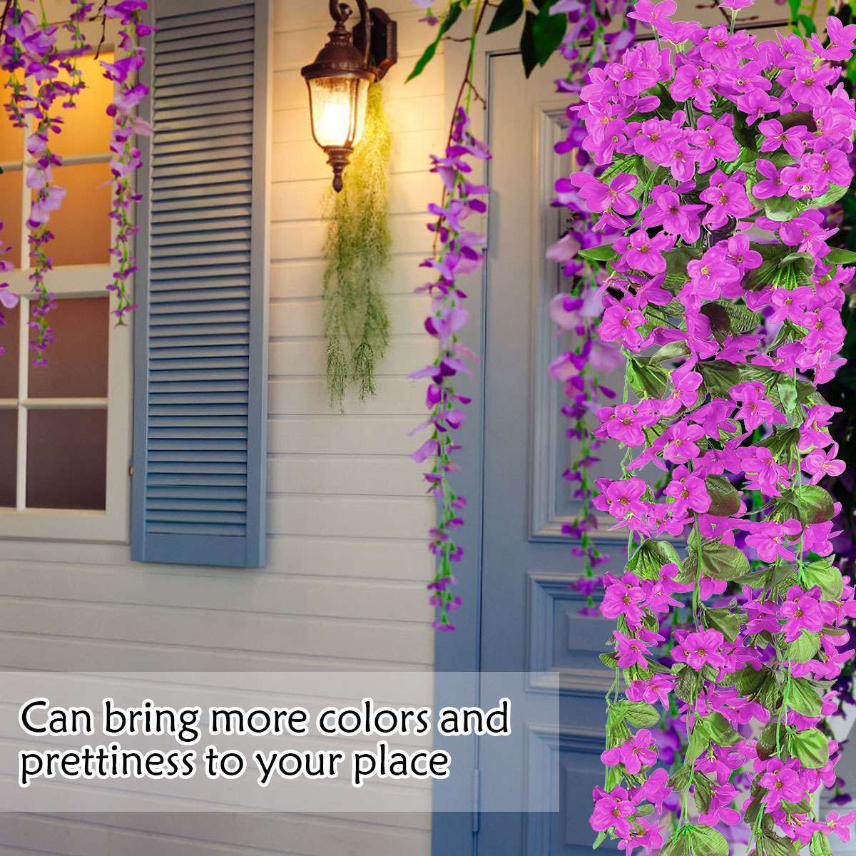 Artificial Wisteria Vine Garland Fake Flower Plants Garden Wedding Hanging Decor
