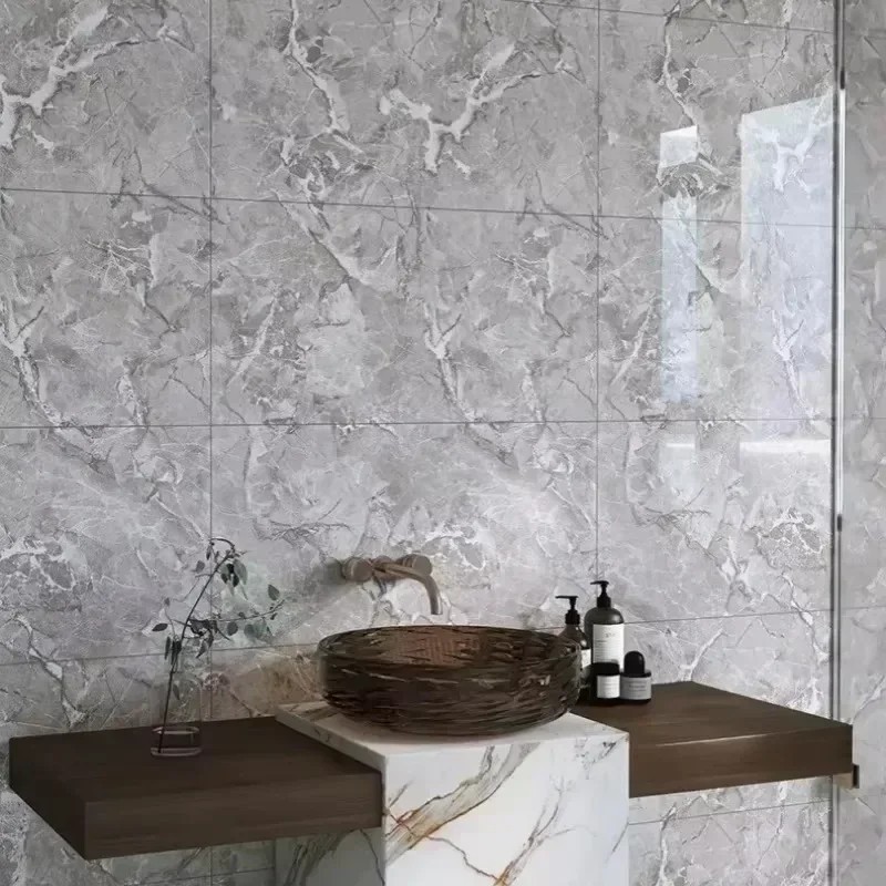 3D Marble Tile Wall Stickers Waterproof Self Adhesive Kitchen Bathroom Decor