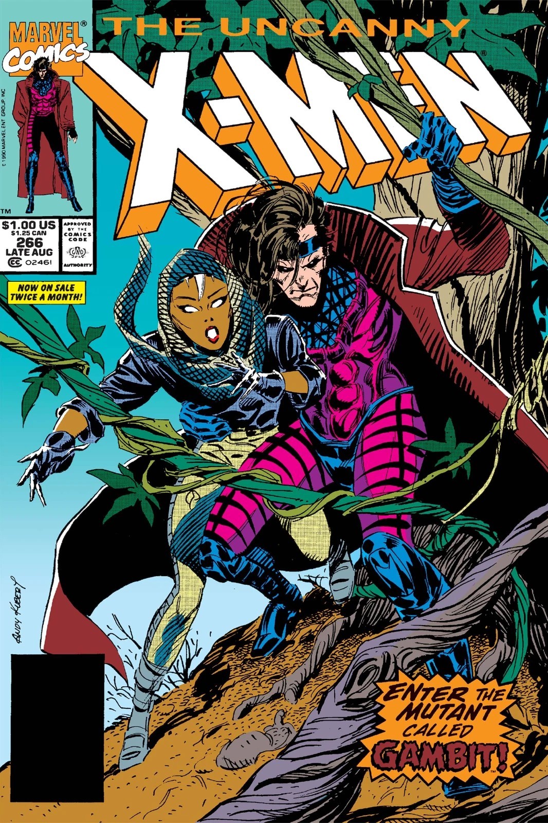 Uncanny X-Men Issue 266 Comic Book Gambit Origin Poster print 16&Prime;x24 wall art