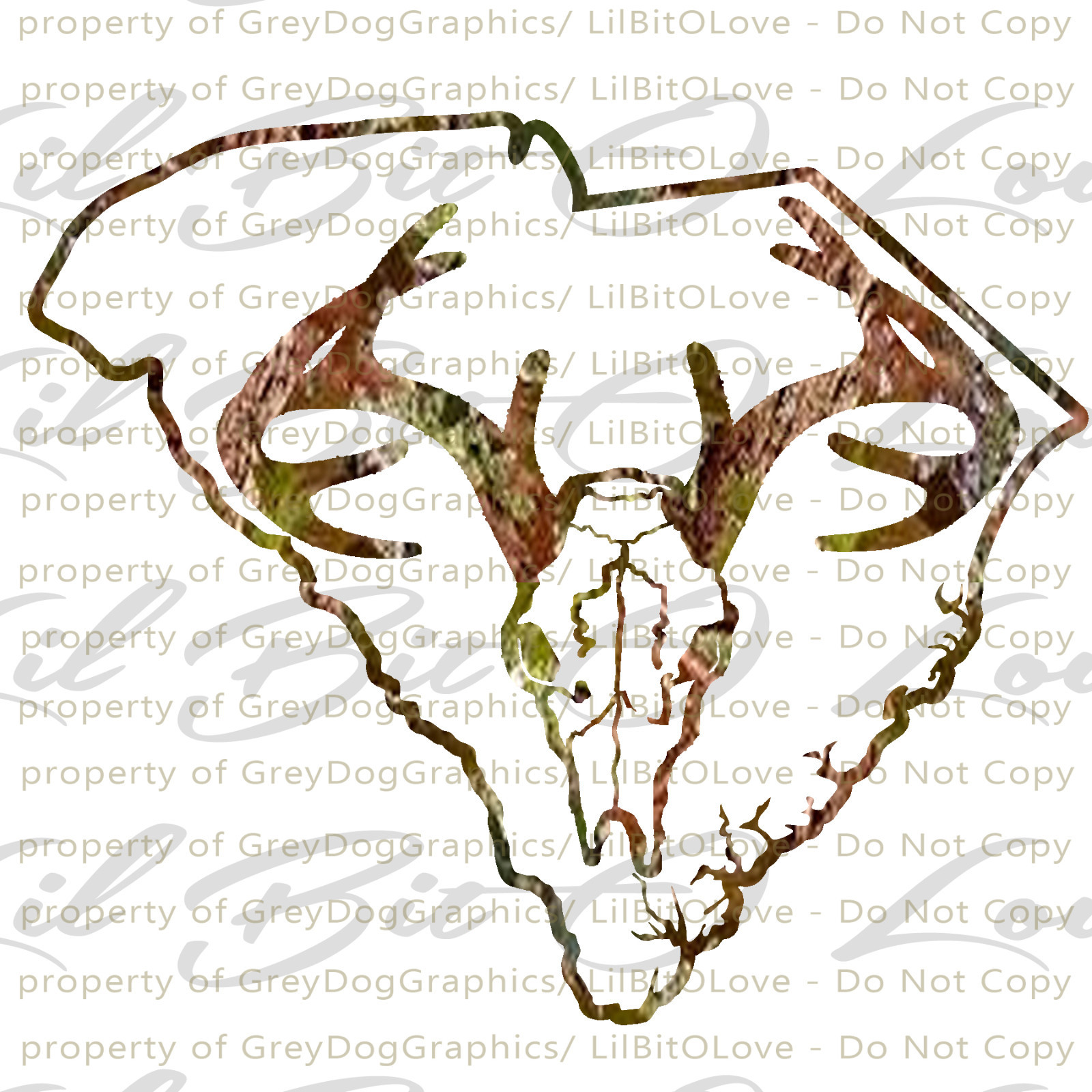 Camouflage Camo South Carolina Buck Skull Deer Hunting Vinyl Decal Hunt Sticker