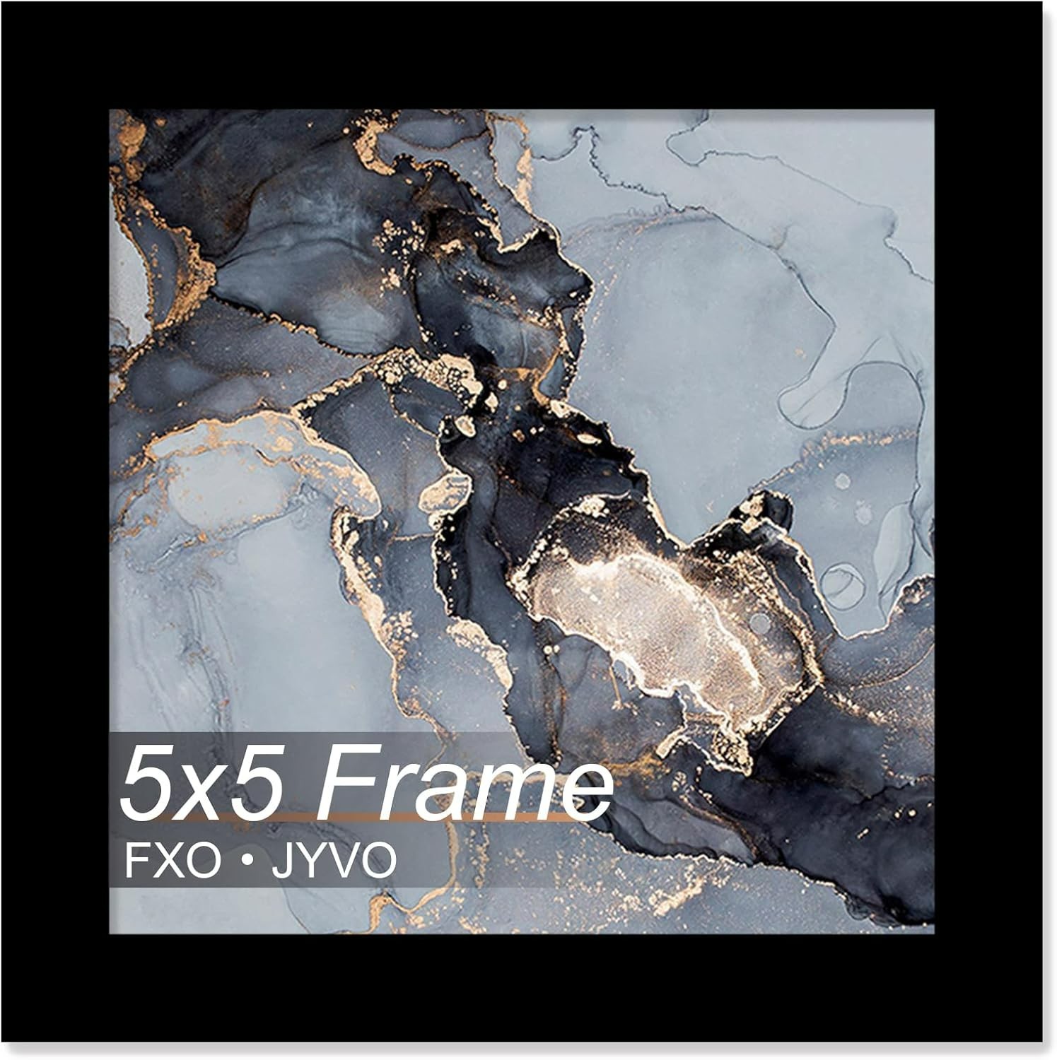 Lightweight 5×5 Modern Black Frame for Photos – Perfect Gift for Mothers Day