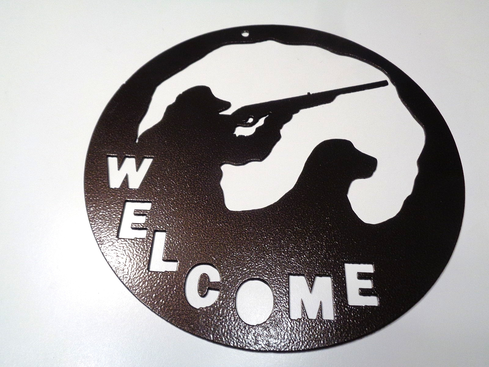 METAL HUNTER&rsquo;S WELCOME SILHOUETTE WALL HANGING 12&Prime;