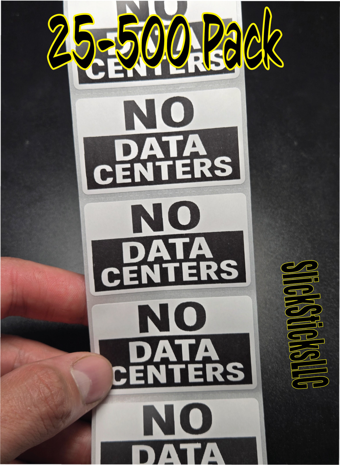 « NO DATA CENTERS » 25-500Pack bulk stickers decals labels vote anti stop out sign