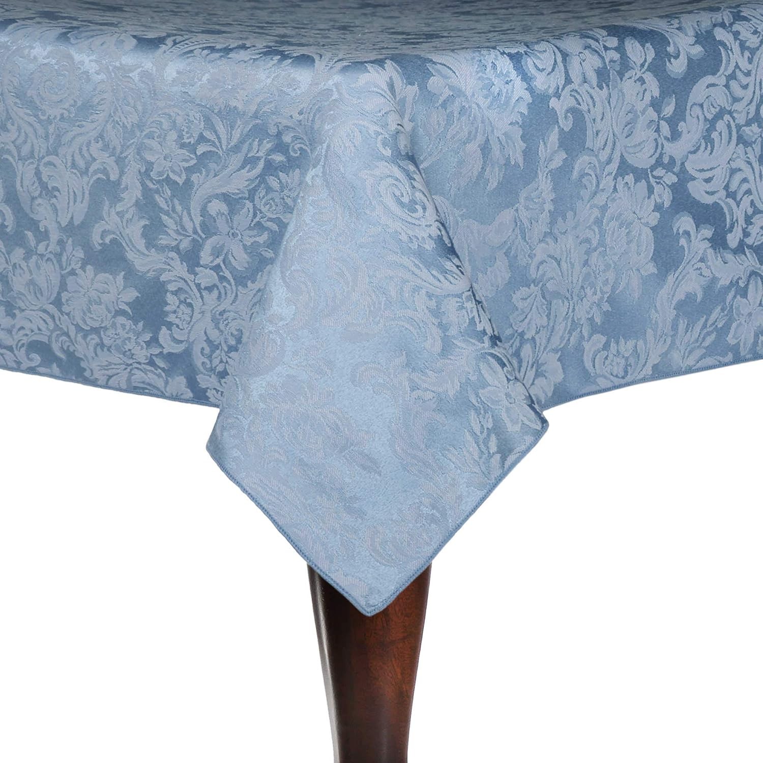 Miranda 70x144in Rectangle Tablecloth – Cotton Polyester Damask Table Cloth with
