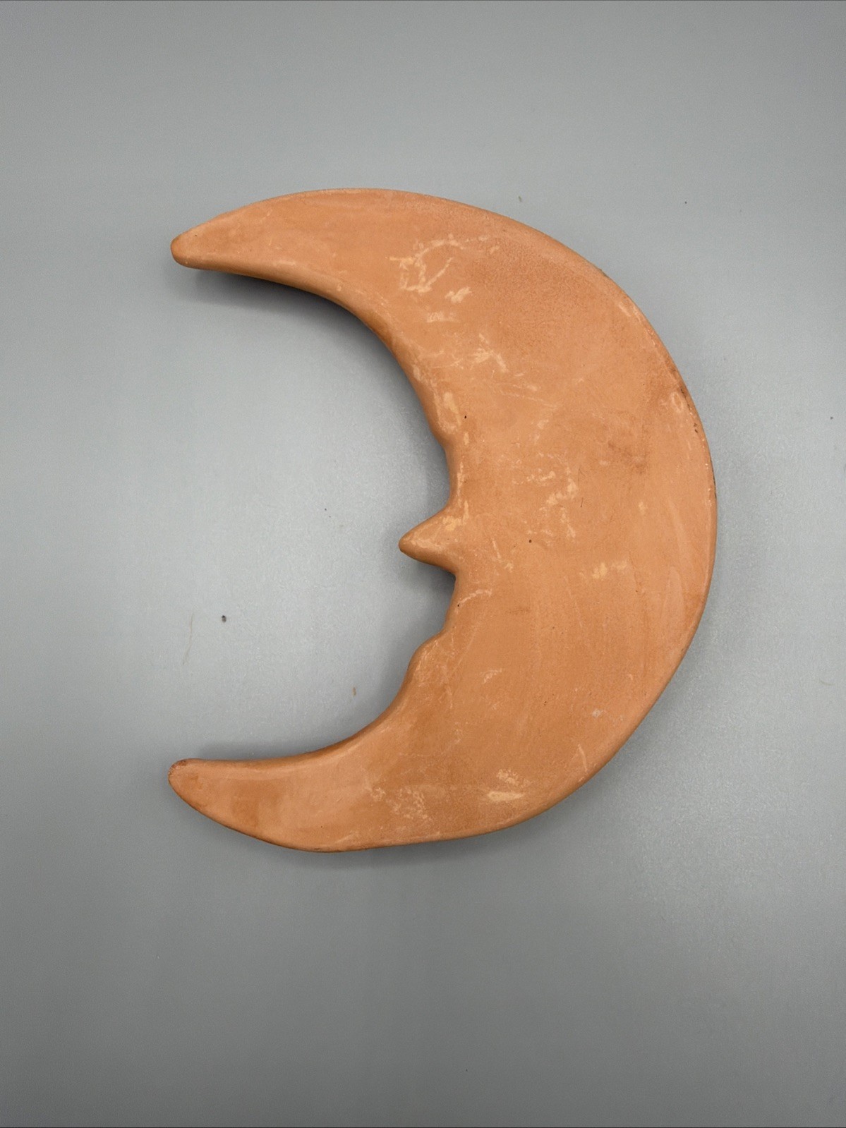 Terracotta Star Moon Face Clay Celestial Wall Art Pottery Astronomy Boho Hippie