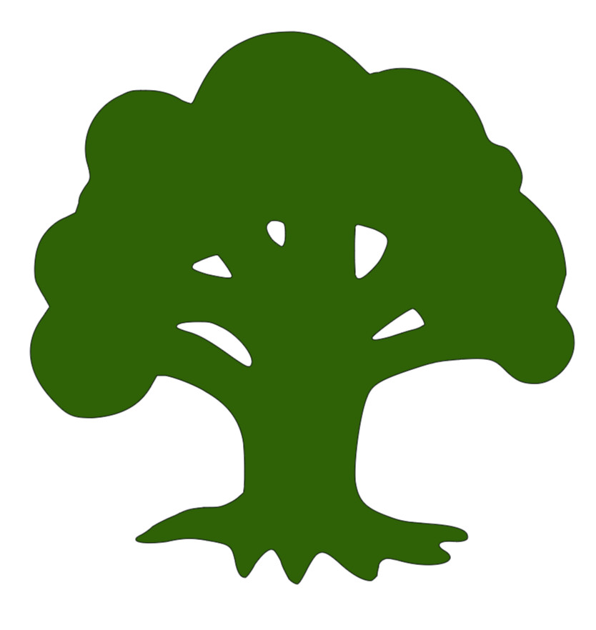 Vinyl Decal, MTG Forest Tree, Matte Green, Various Sizes, Indoor/Outdoor
