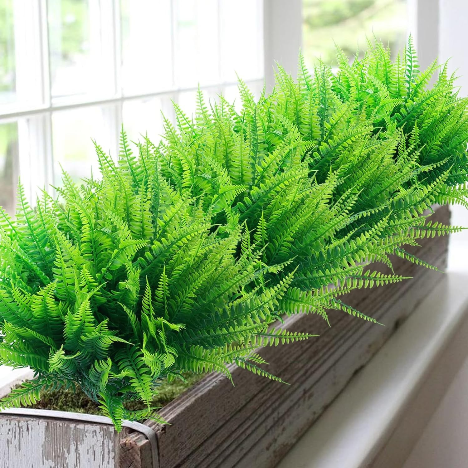 Easy-Care 10-Pack Artificial Ferns: Perfect for -Round Indoor/Outdoor Use