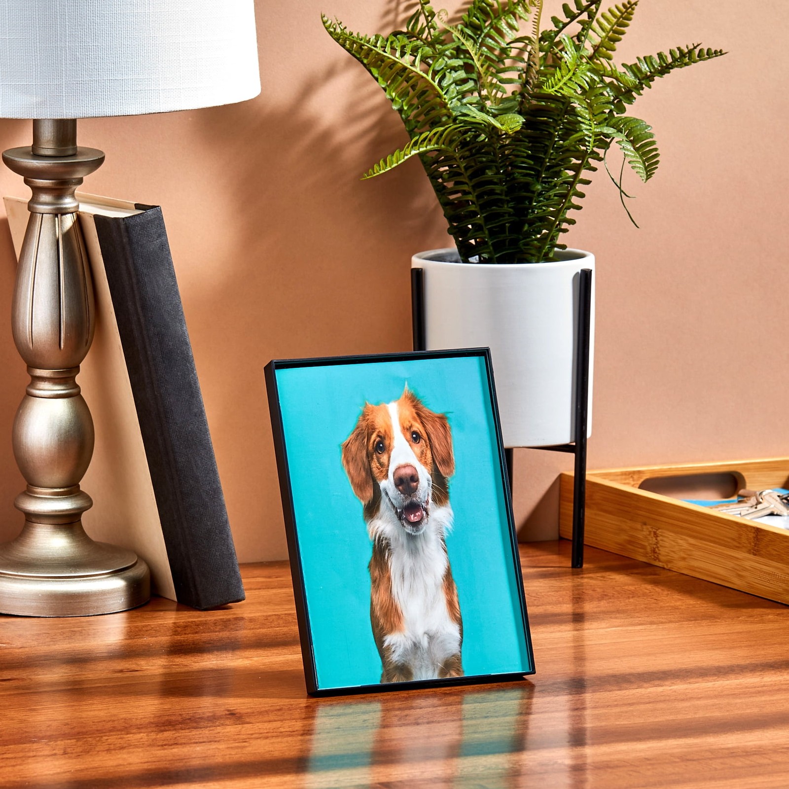 (4 pack) 5×7 Front Loading Tabletop / Wall Picture Frame, Black