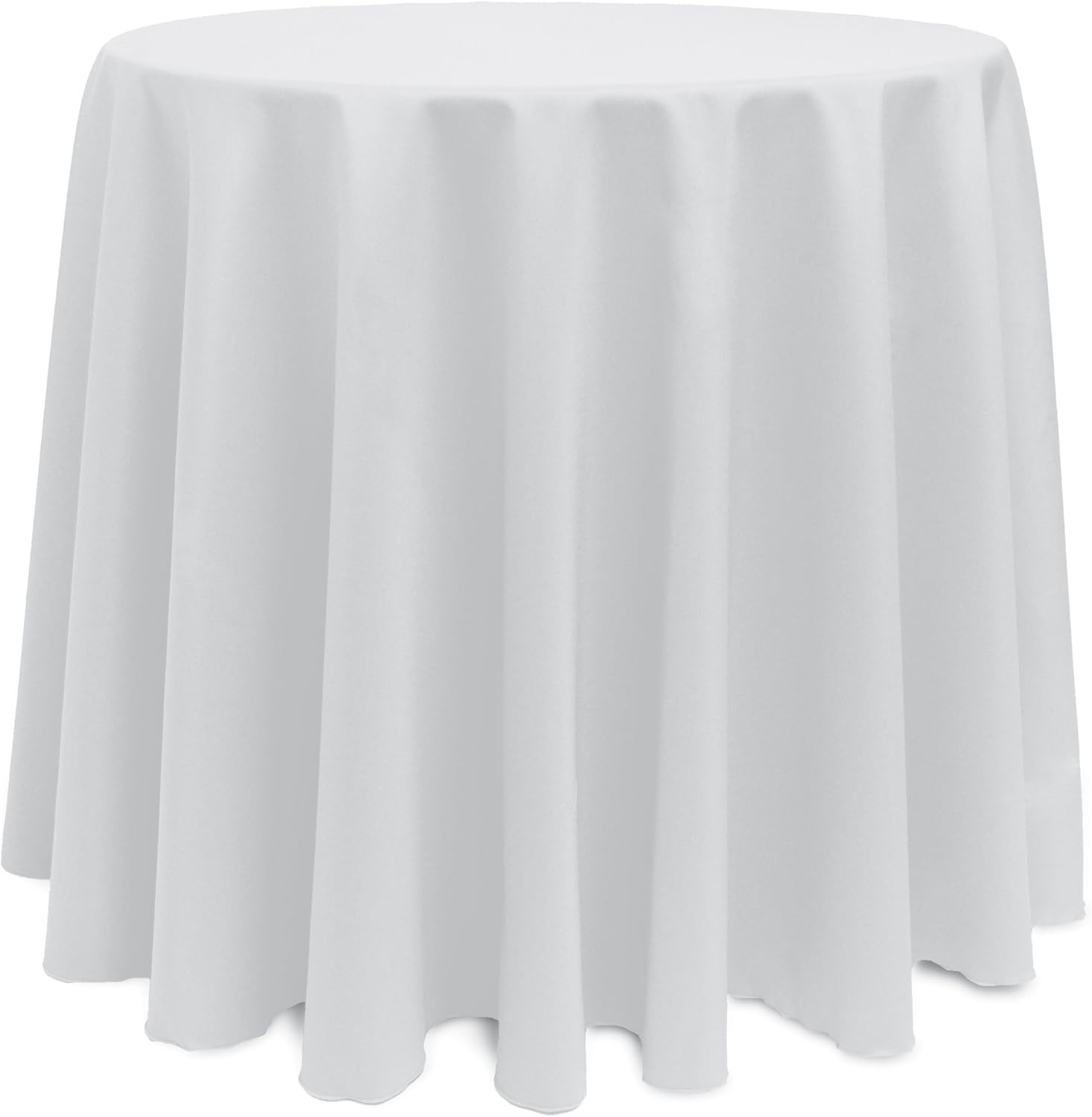 96in Round Tablecloth – Polyester Linen Table Cloth, Machine Washable, Stain &