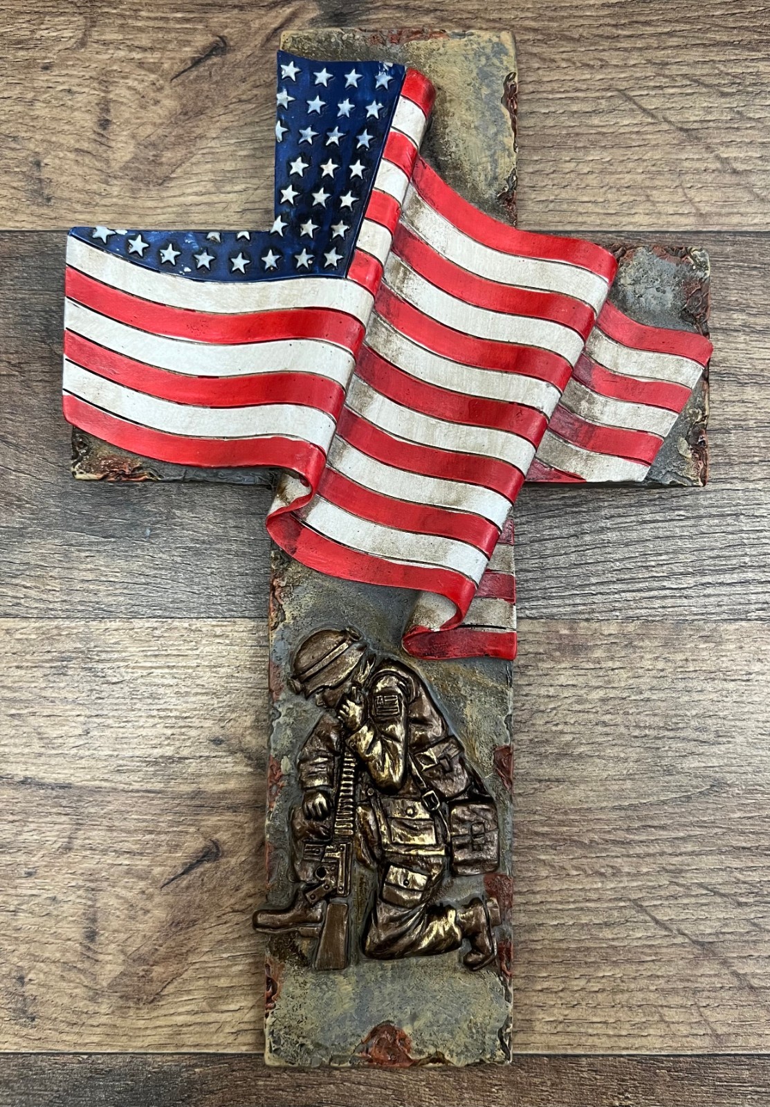 Military Resin Wall Cross 10&Prime; x 6&Prime;