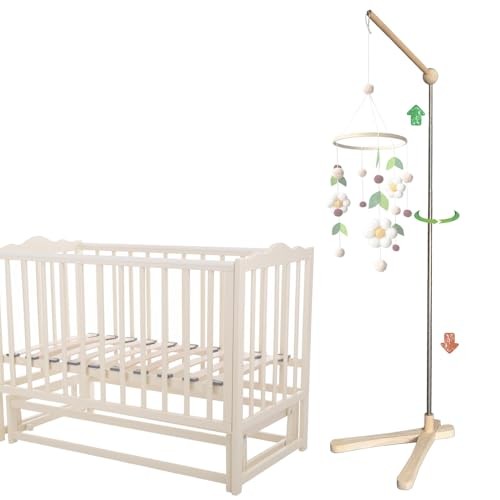 Wooden Crib Mobile Arm Stand Hanger for All Cribs Nursery Decor