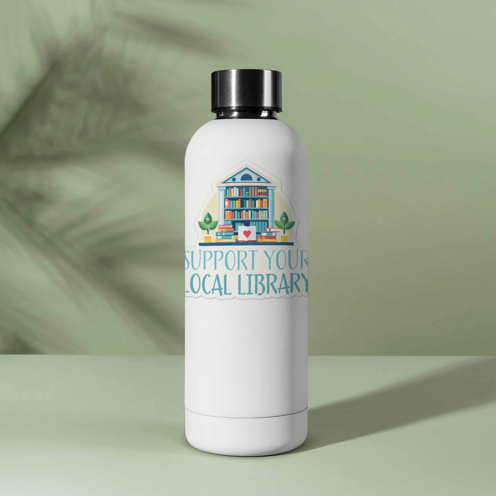 Support Your Local Library Sticker – Cute Book Decal