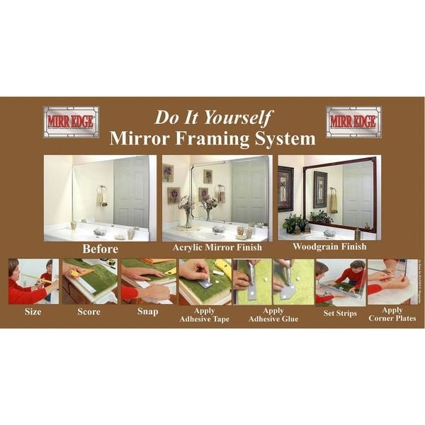 Mirredge 24400 Mirror Installation Kit, 48 In L, 1 1/2 In W, 1/8 In H, Mirror