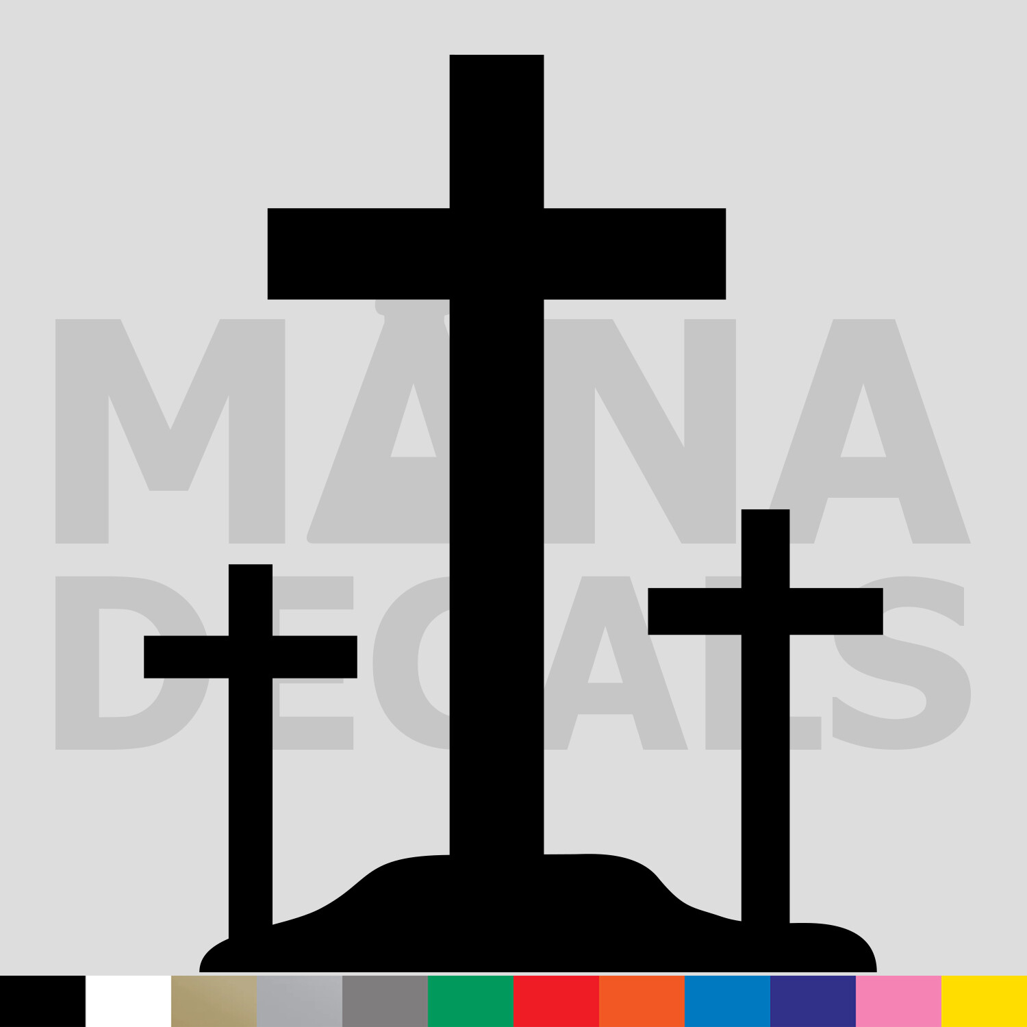 Calvary Cross Vinyl Die Cut Decal Sticker – Jesus Christ Christian Religious God