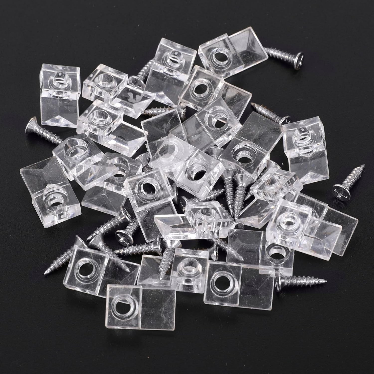 5/25 Pcs Mirror Hangers for The Wall, Mirror Holder Clips, Clear Plastic Mirror