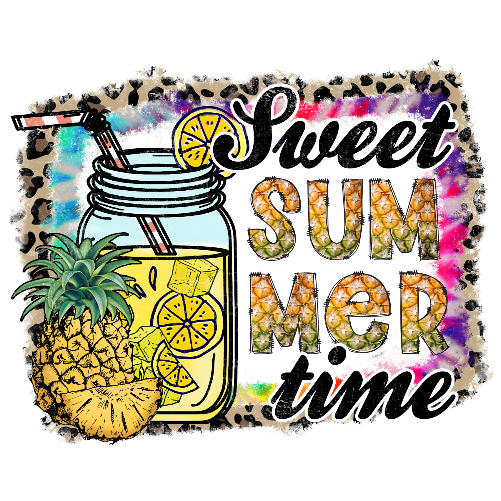 SWEET SUMMER TIME Sublimation Print Ready to Press, Heat Transfer PICK YOUR SIZE