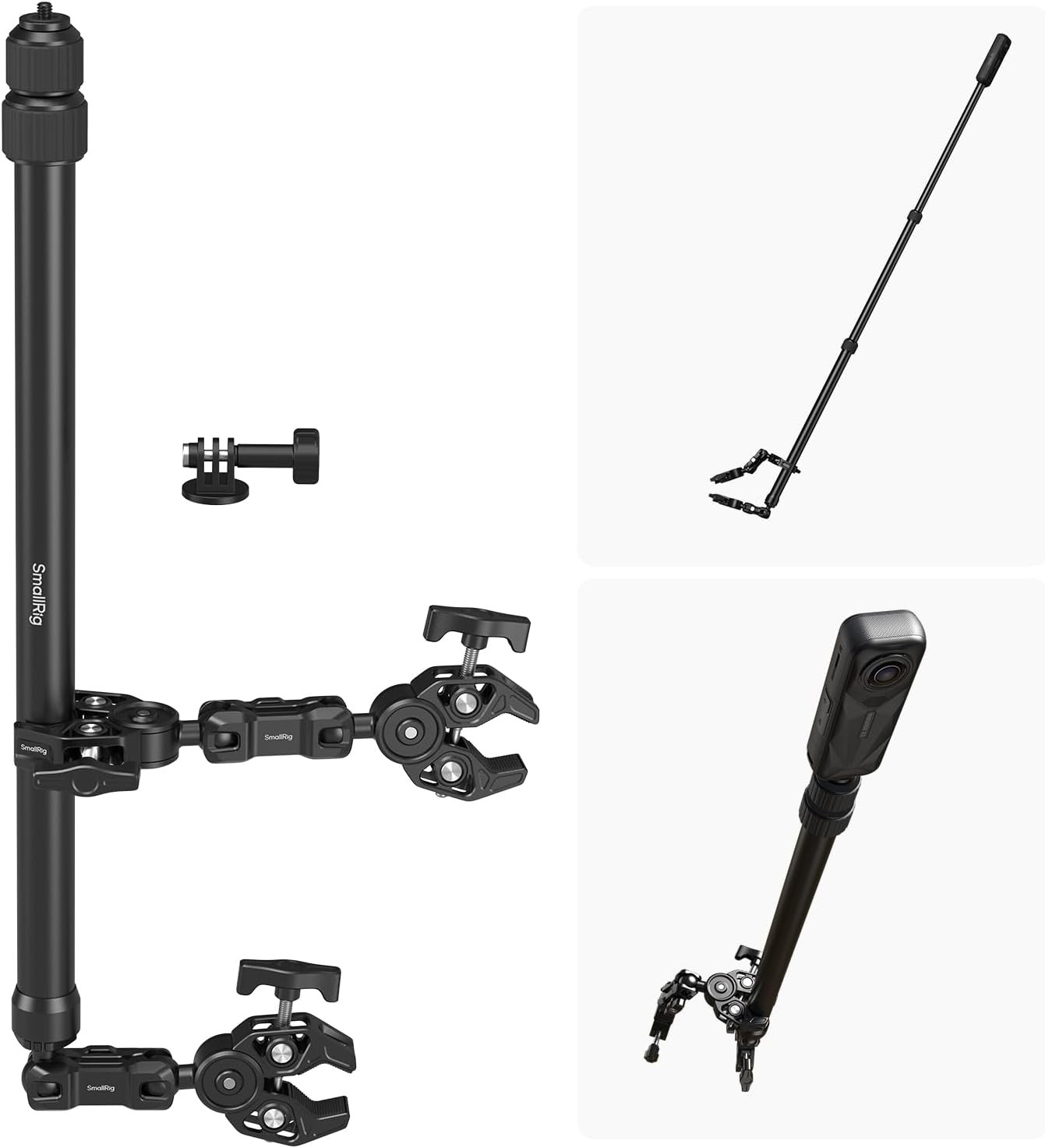 Motorcycle Mount Bundle for Insta360 X5/X4/X3 360 Camera, for DJI OSMO 360/Actio