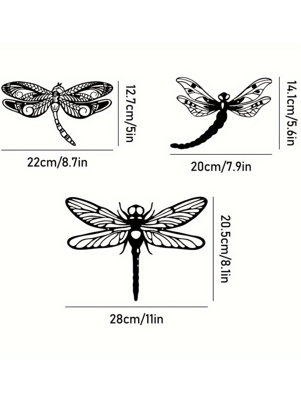 Dragonfly Metal Decor Wall Sculptures Nature-Inspired Art Pieces Bedroom Plaques