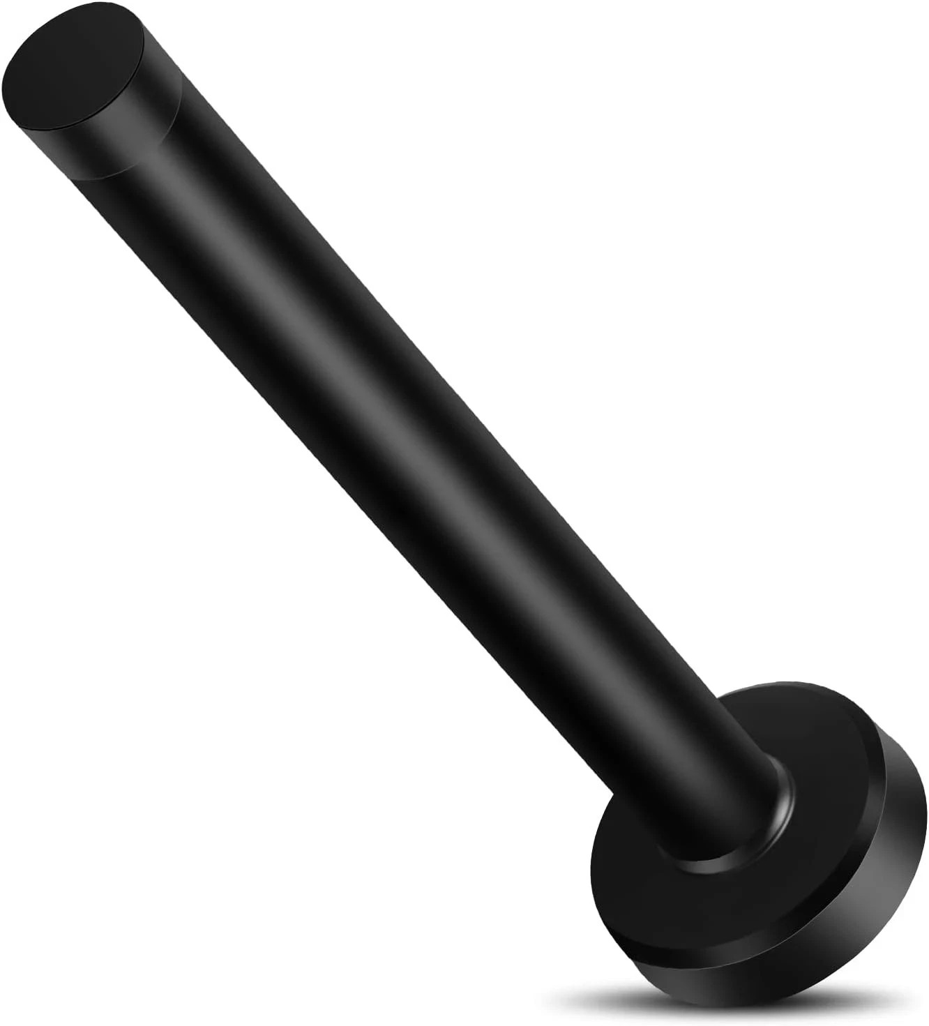 8 Inch Door Stop, Extra Long Door Stopper, Wall Mounted, Black Doorstops Exte…