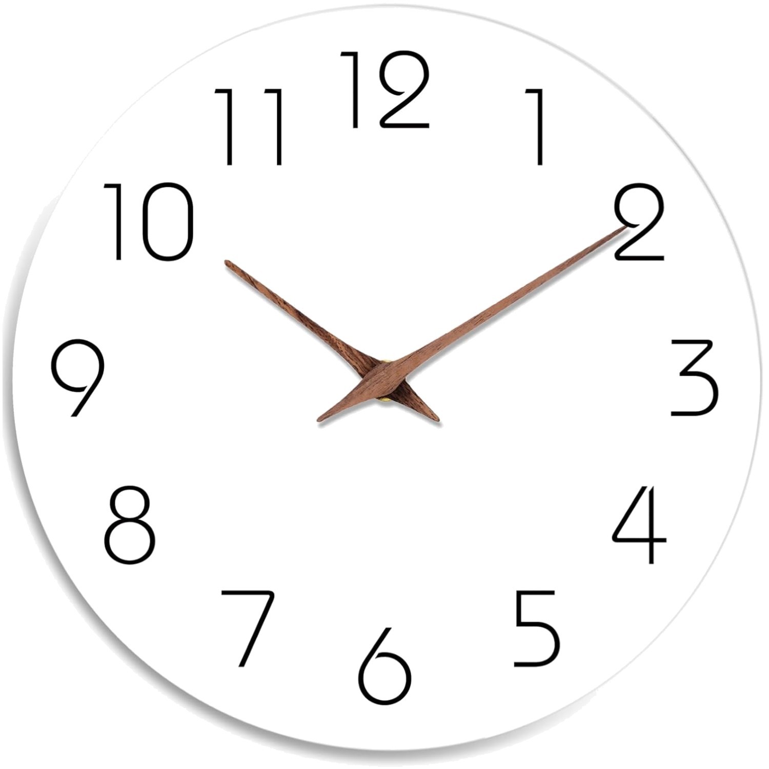 12-Inch Silent Wall Clock – Modern Battery Operated Wooden Design for Any Room