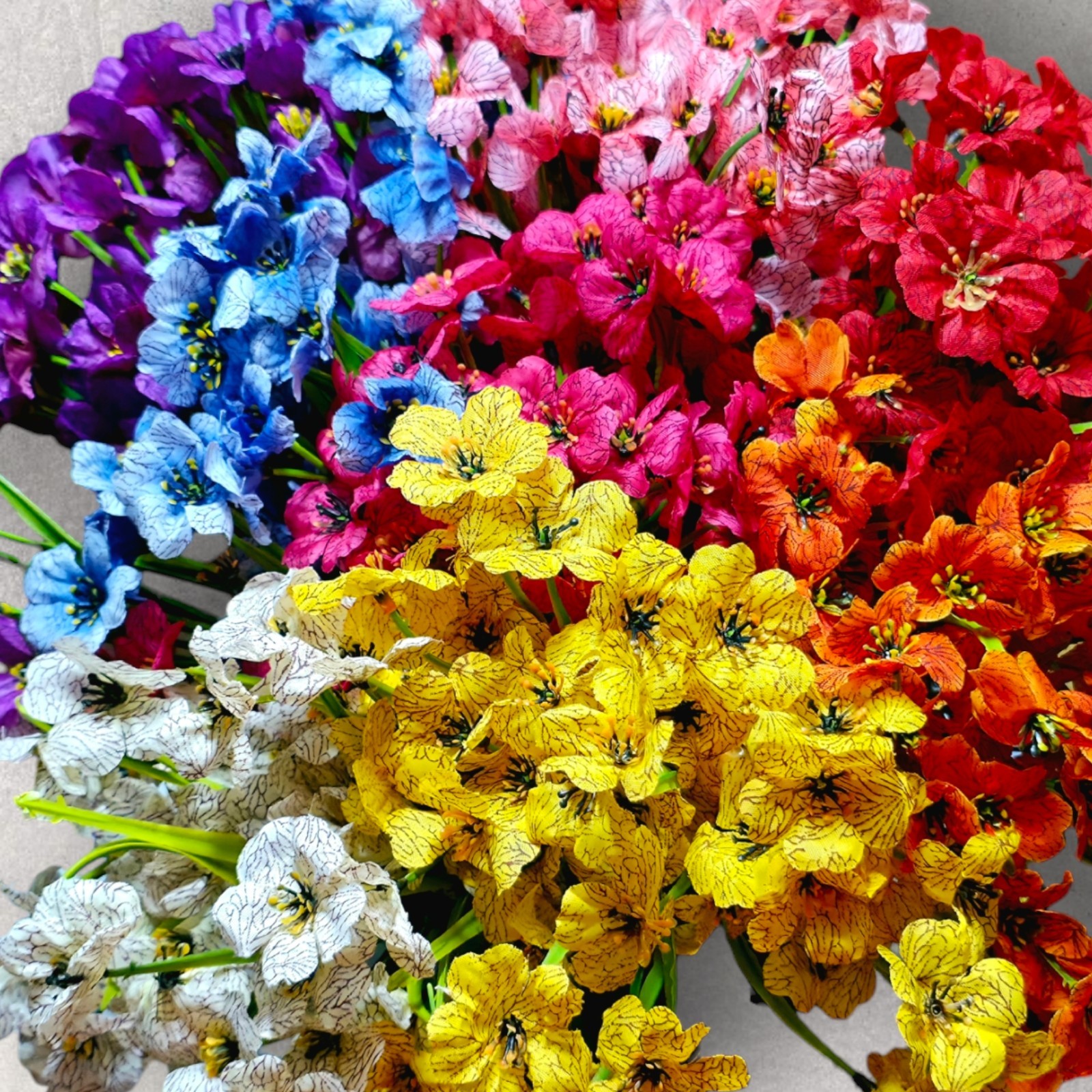 24 Bundles Colorful Beautiful fantasy-style artificial flower (not realistic)
