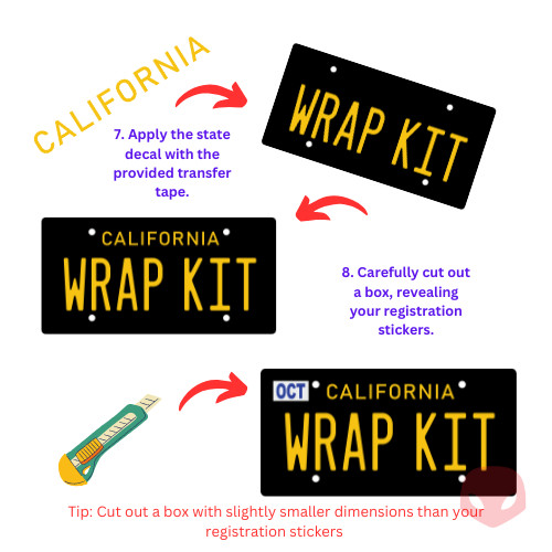Lime Green Gloss California Plate Wrap DIY Kit