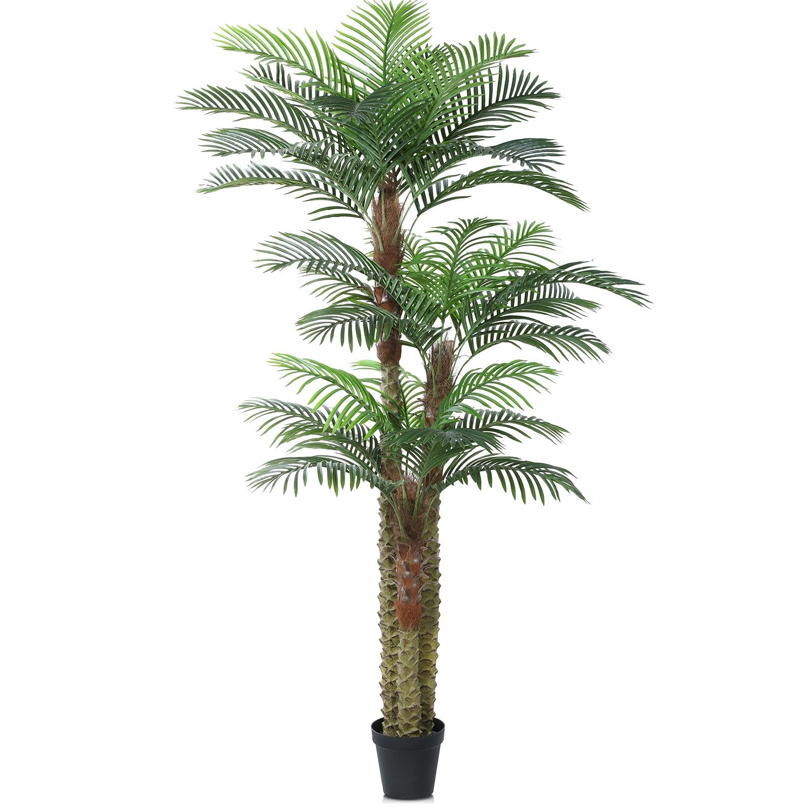 Artificial Palm Tree for Outdoor 8ft Tall UV Resistant Fake Tropical Golden C…