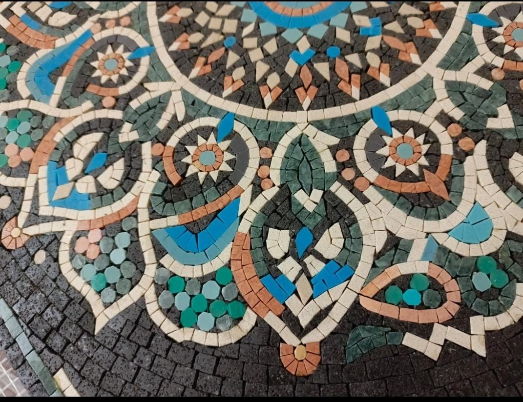 SUZ1 – Authentic Mosaic Art – Eternal Bloom Imported From Jordan