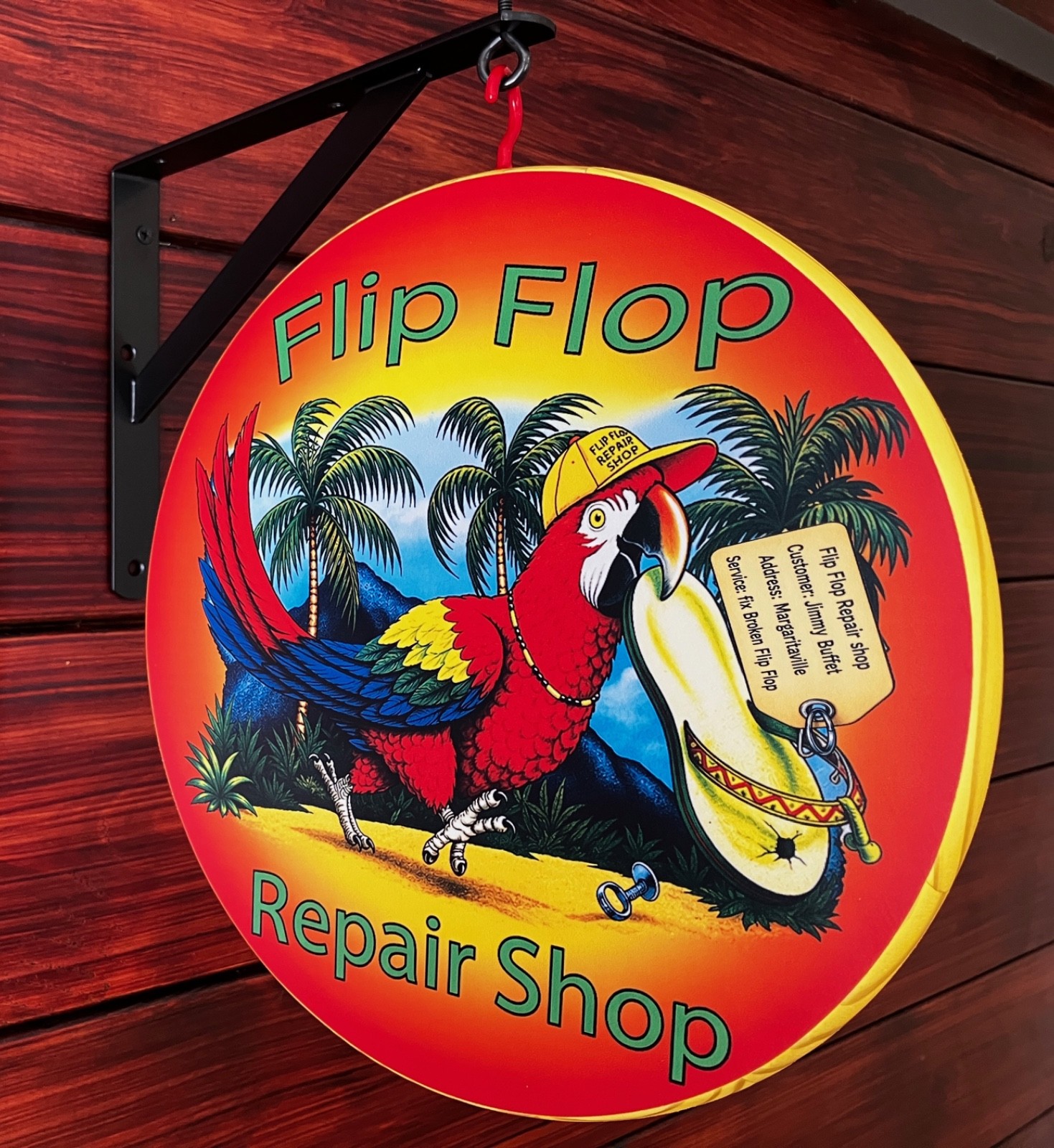 Double Sided Flip Flop Repair Shop Pub Sign