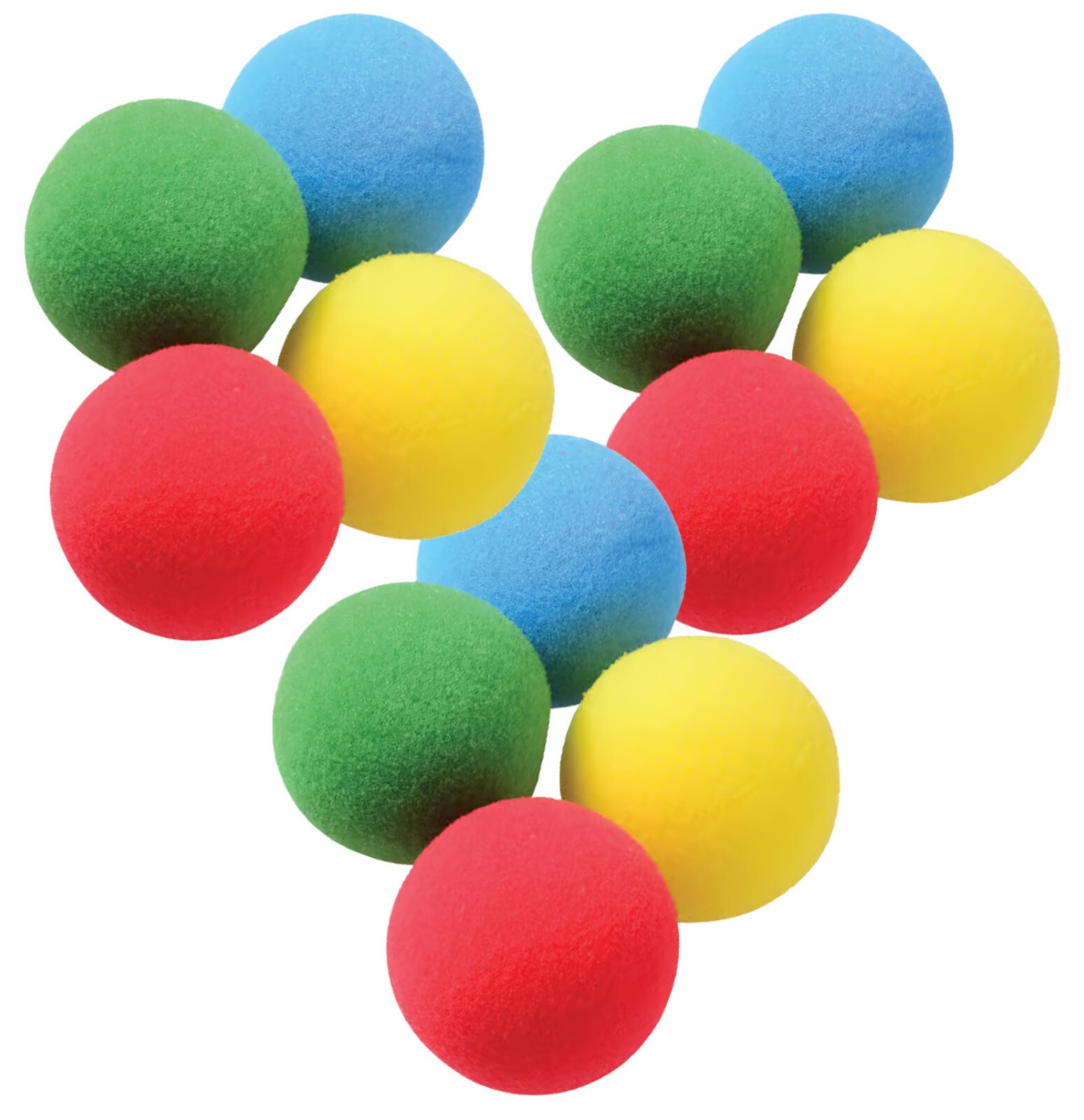 Multi-Color Carnival 2.5&Prime; Foam Balls (12 Pack) Squeeze Relaxable Stress Relief F
