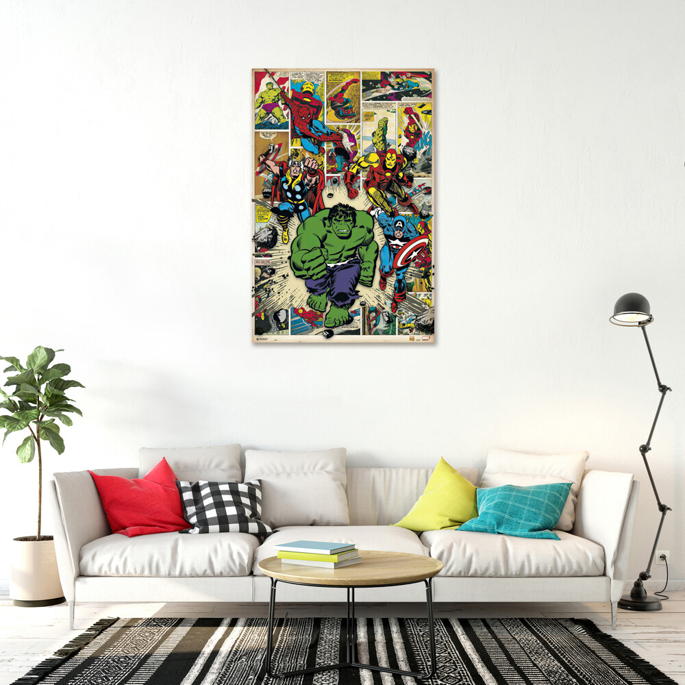 Marvel Heroes – Comic Poster / Print (Comic Scenes) (Size: 24&Prime; X 36&Prime;)