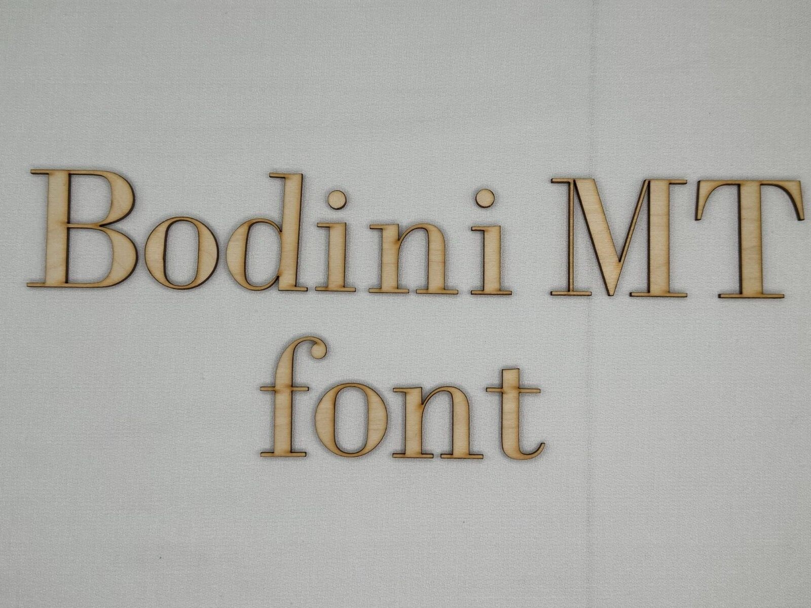 Laser Cut Unfinished Wood Letters or Numbers Bodini MT Font Craft Cutout
