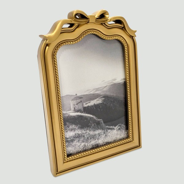 4&Prime;x6&Prime; Decorative Arched Bow Table Picture Frame Gold