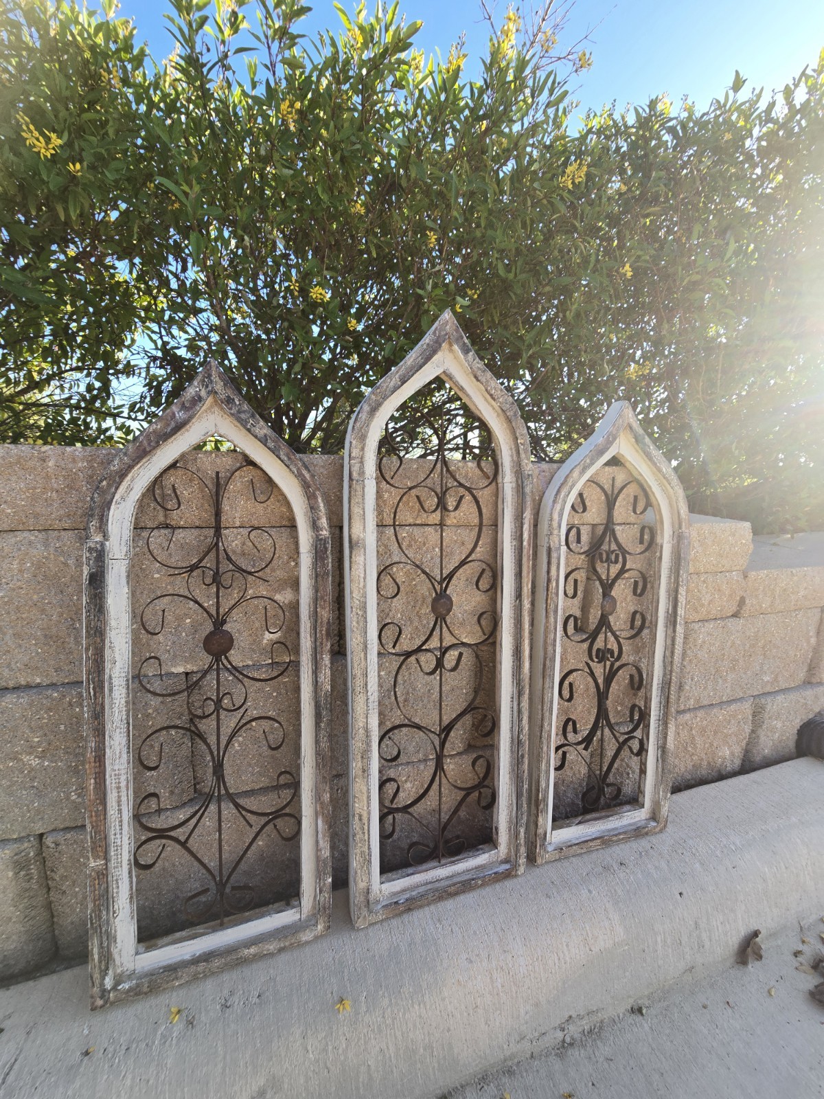 Point Cathedral Windows Arches Decor Rustic Cathedral Arch Window Wall Art