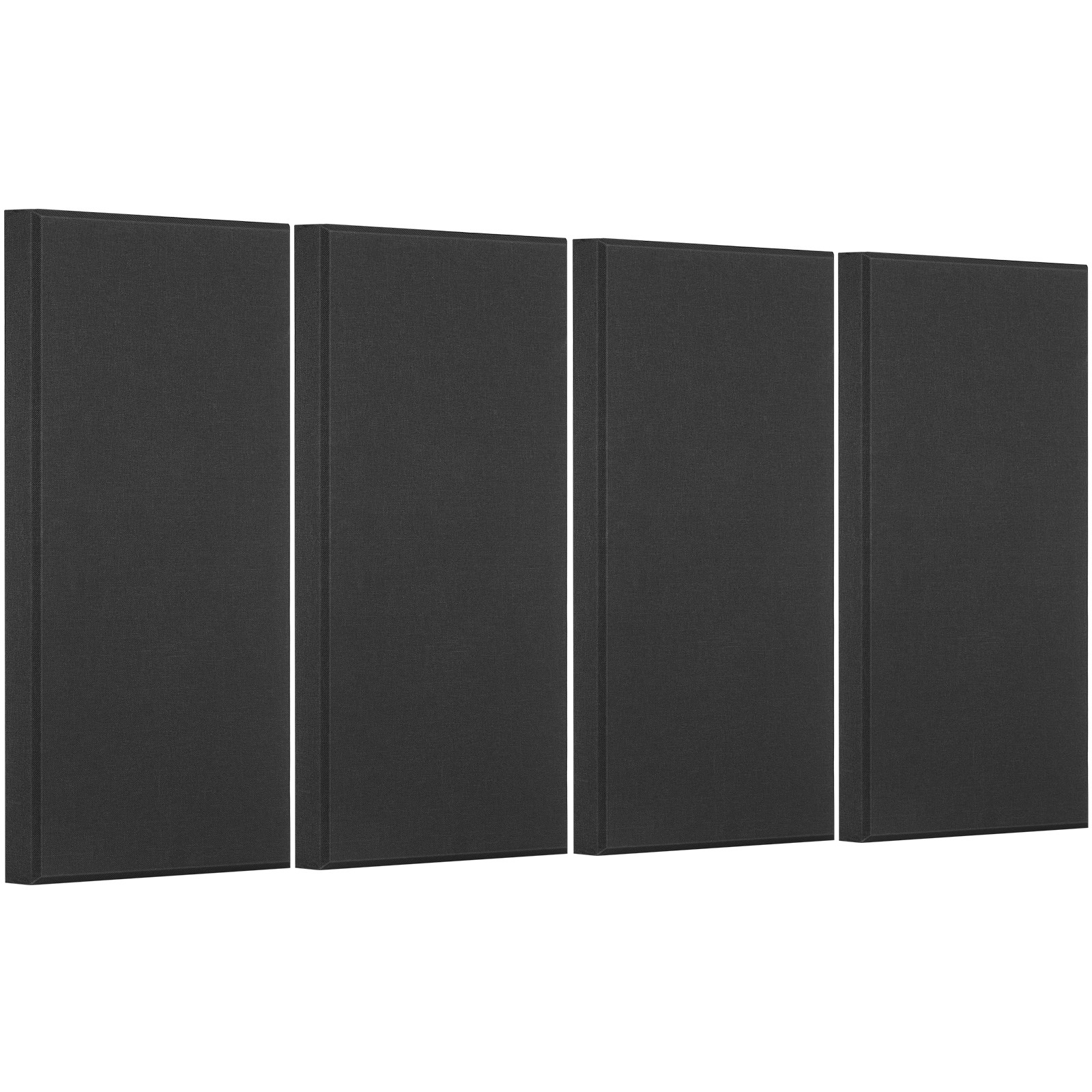 4 PCS Acoustic Wall Panels 2 in Thick 23.6 x 11.8 in Self-adhesive Black