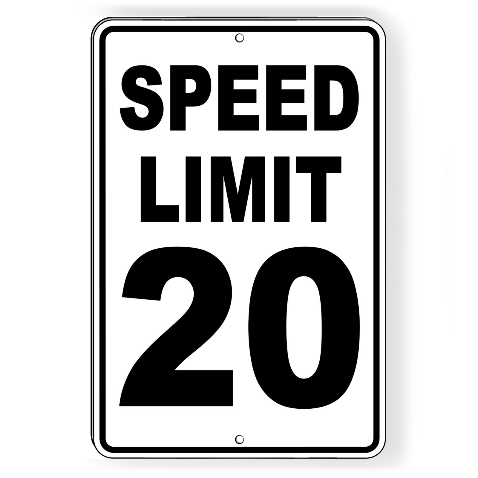 Speed Limit 20 Sign / Metal Magnetic Yard Decal mph slow warning slow down