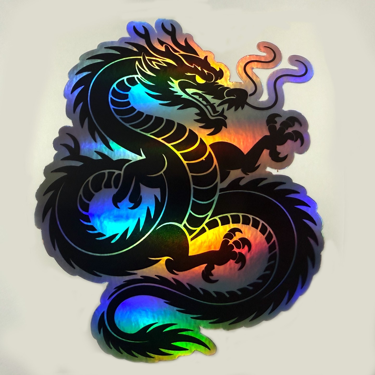 Chinese Dragon Sticker Holographic Vinyl Decal Asian Oriental Mythical 4×5&Prime;