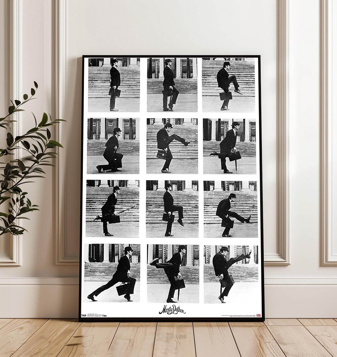 Vintage Monty Python Ministry Of Silly Walks Grid Art Classic Comic Poster