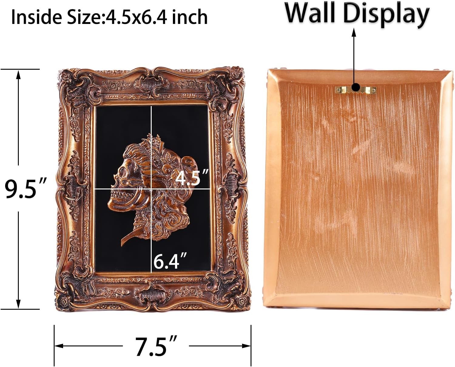 Skull Ornaments Gothic Wall Sculpture Vintage Wall Sculptures Antique Wall Art H