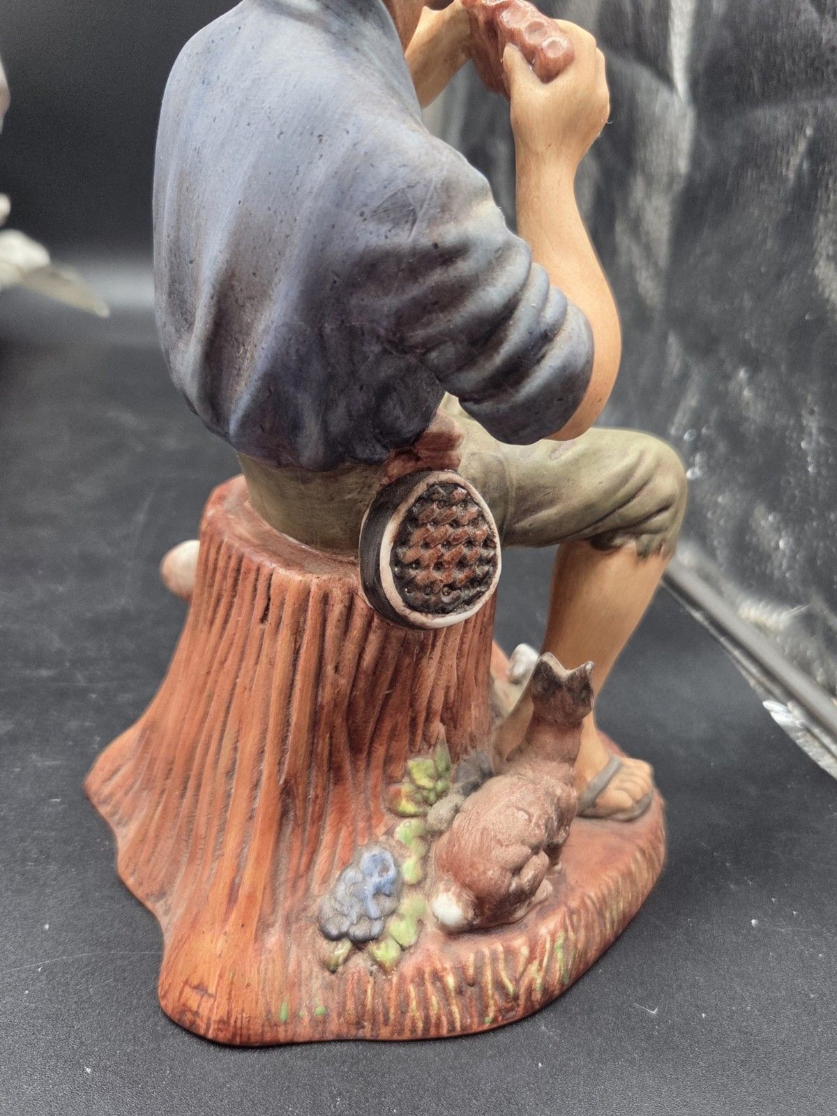 Royal Doulton England Figurine Dream Weaver Man Playing Pipes W Rabbit Squirrel