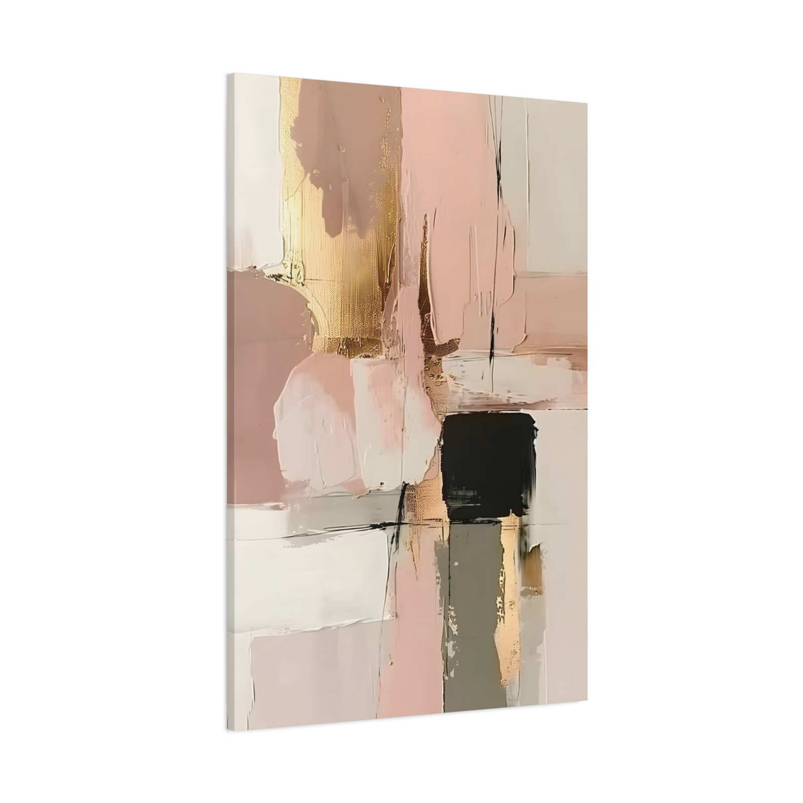 Blush Pink Gold Modern Minimalist Art Neutral Wabi Sabi Japandi Abstract Art 47