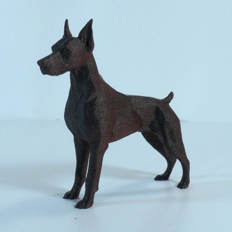 Doberman Pinscher 3D Print Mini Size Dog Cute Canine Pet Animal Small Figure