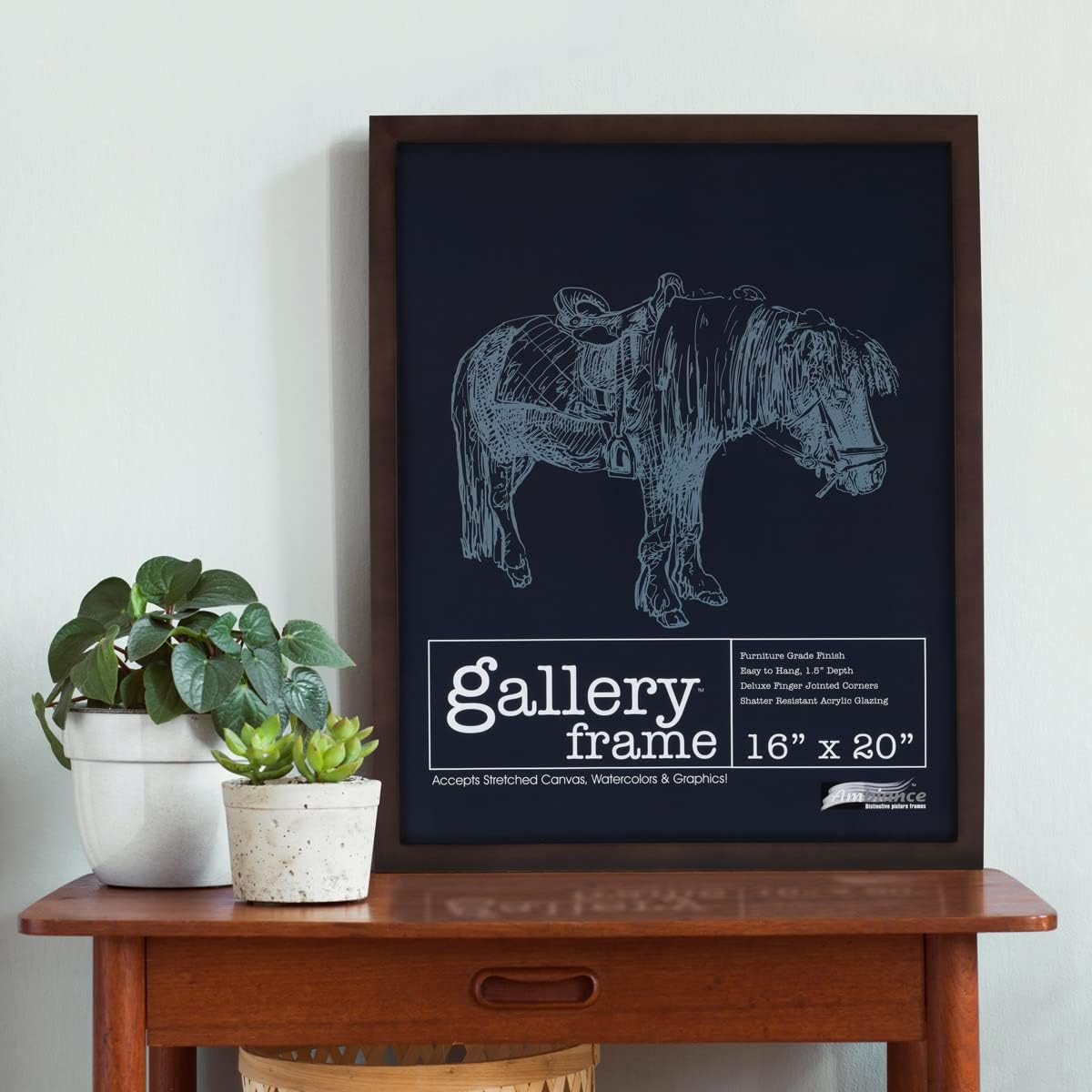 Espresso 11×17 Picture Frames – 1.5&Prime; Deep, Vertical or Horizontal Display