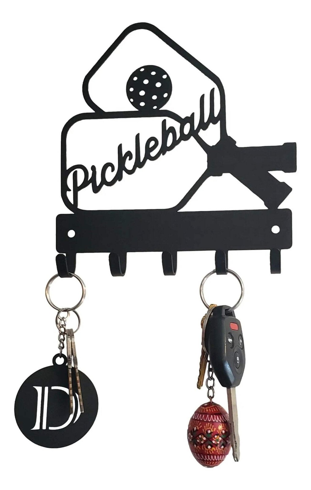 Pickleball Key Holder with 5 Hooks – Made in USA