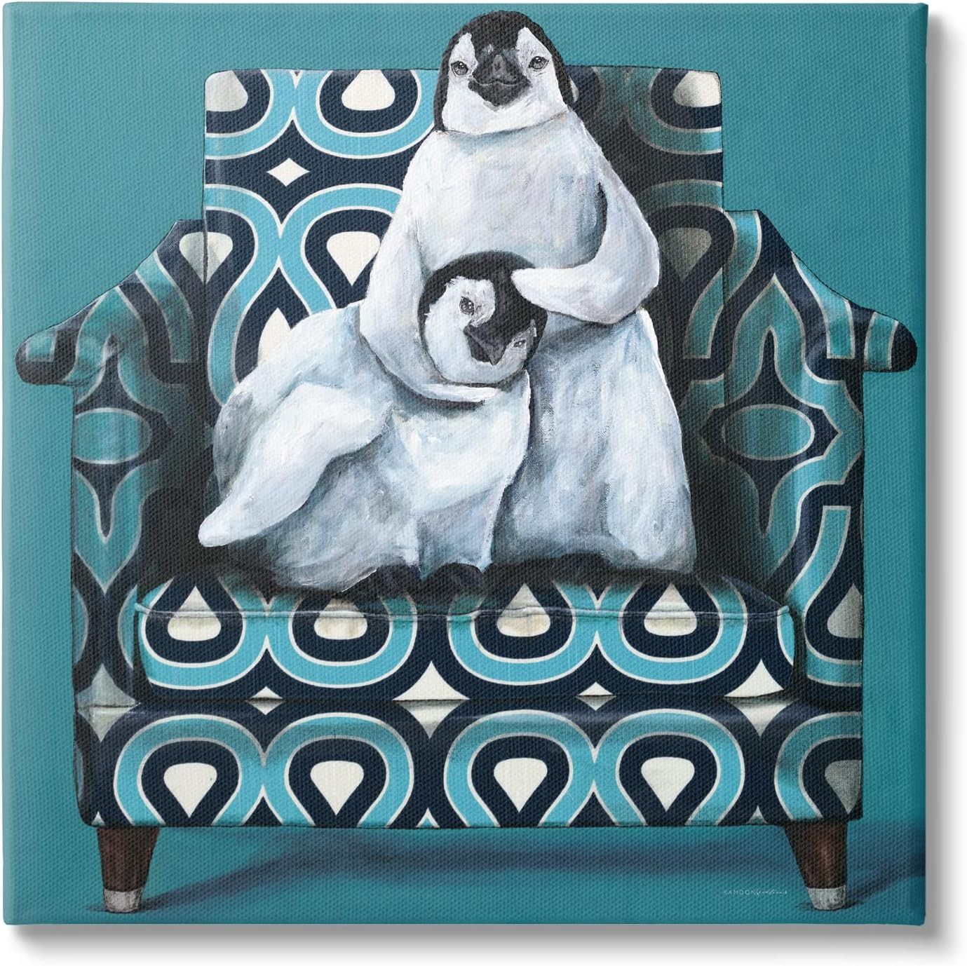 Cozy Penguin Patterned Sofa Chair by Kamdon Kreations – Perfect for Relaxation